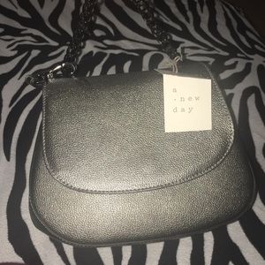 Crossbody cute silver purse